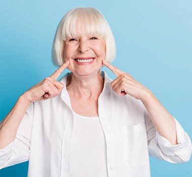 Woman smiling