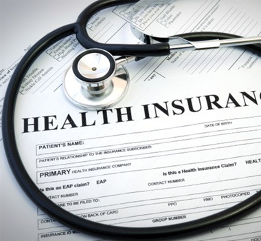 Health insurance document with stethoscope